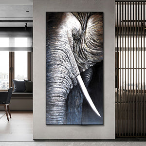 Hand Painted Oil Painting Abstract Animal Canvas Wall Art Pictures Handmade Elephant Zebra Oil Painting For Home Wall Decoration