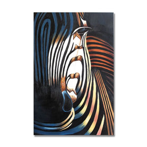 Hand Painted Oil Painting Abstract Animal Canvas Wall Art Pictures Handmade Elephant Zebra Oil Painting For Home Wall Decoration