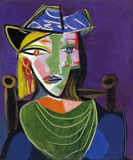 100% handmade high quality Oil Painting Reproduction on Linen Canvas,Portrait de femme au beret 2a