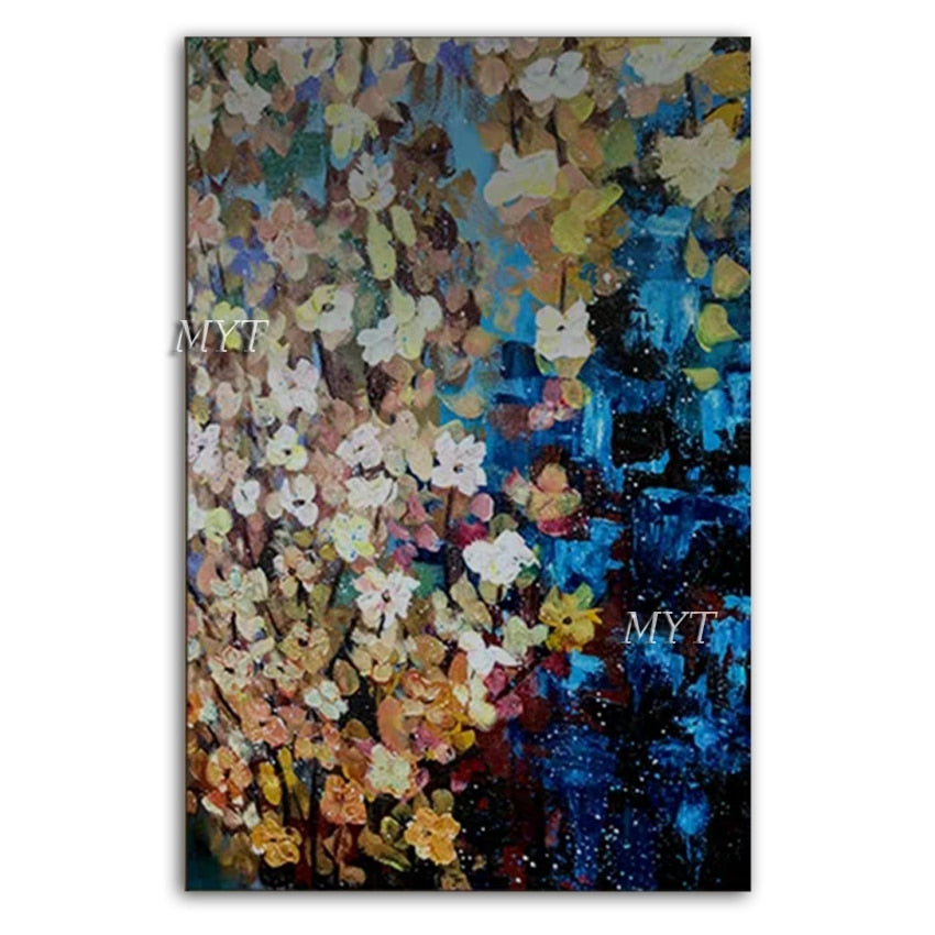 Real Handmade Abstract Rainbow Colorful Design Oil Painting Wall Decor Canvas Art Unframed Pieces Artwork For Hotel Decoration