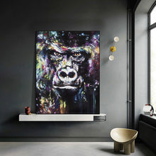 Load image into Gallery viewer, 100% Hand Painted Abstract Animal Oil Painting On Canvas Art Handmade Colorful Graffiti Gorilla Oil Painting for Home Wall Decor