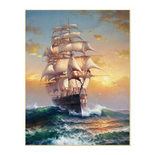 Load image into Gallery viewer, Handmade canvas oil Painting landscape sea boat wall art home decoration room decors