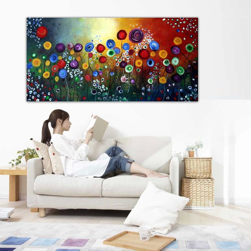 Hand painted oil painting Home decoration High quality abstract art painting pictures   Gift  DM15031948