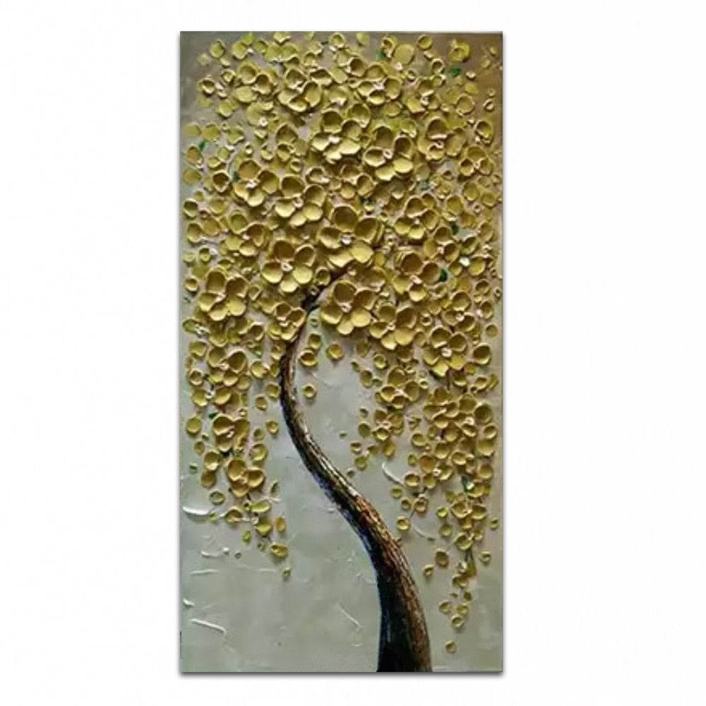 Hand painted oil painting Home decor High quality knife painting flower pictures     DM190411