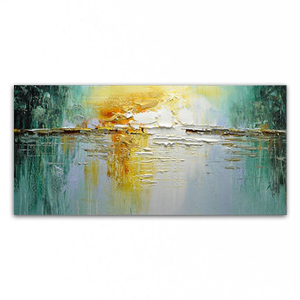 Hand painted oil painting Home decor High quality  knife painting landscape pictures art     DM18231