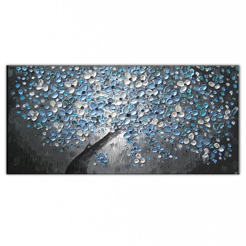 Oil painting Hand painted Home decoration painting High quality knife painting flower pictures  DM182805