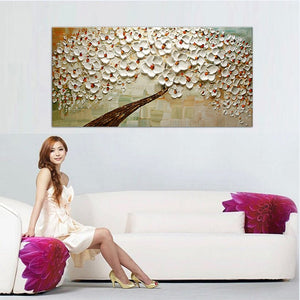 Oil painting Hand painted Home decor High quality knife painting flower pictures   DM182812