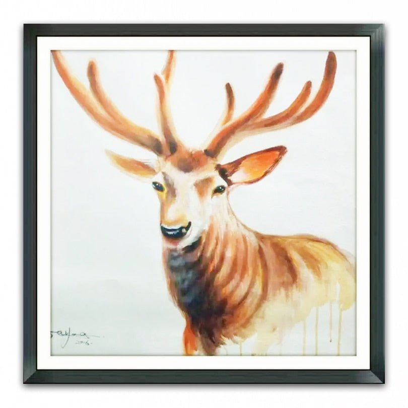 Hand Painted Cartoon Oil Painting on Canvas  Abstract Animal Wall Art for Home Decoration Original  OilPainting         YC016