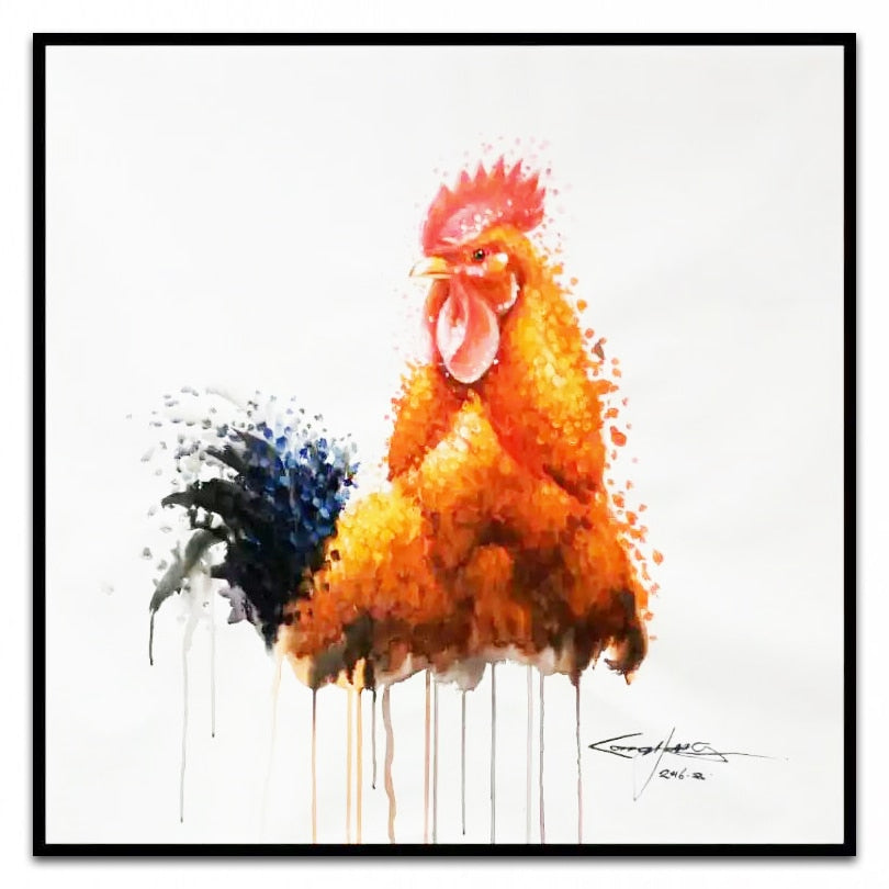 Hand Painted Cartoon Oil Painting on Canvas  Abstract Animal Wall Art for Home Decoration Original  OilPainting       YC017