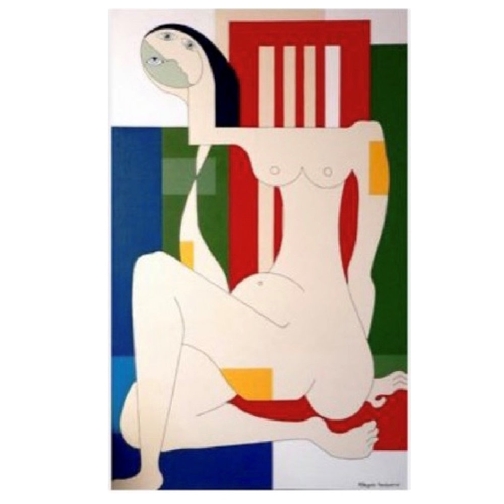 A women on the chair high quality handmade oilpainting reproduction by hildegarde handsaeme