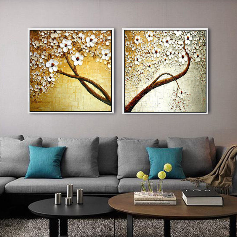 Hand painted oil painting Home Decor High quality flower painting  Can provide  Customized Size   DM182825
