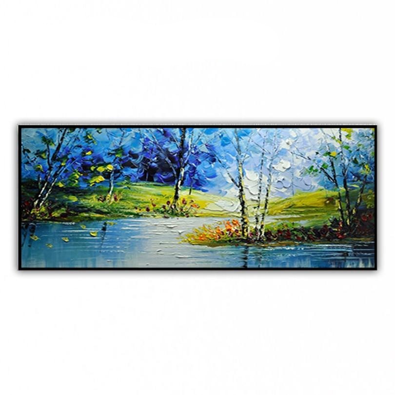 Hand painted oil painting Home decor High quality  knife painting landscape pictures