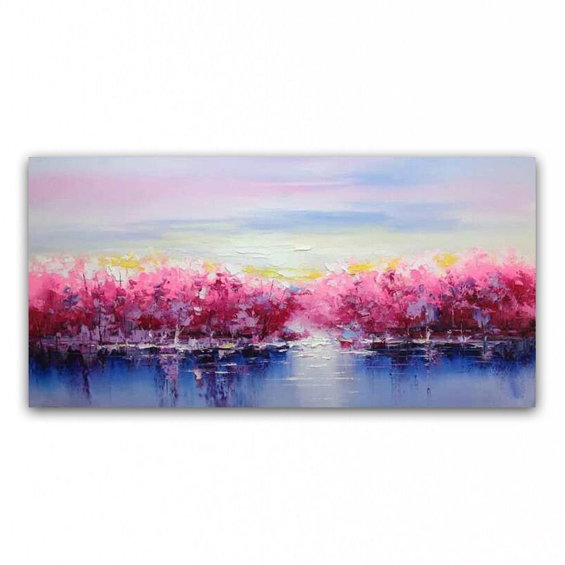 Hand Painted oil painting Knife Painting landscape pictures Home Decoration canvas painting art    DM18122