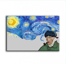 Load image into Gallery viewer, Hand painted oil painting Home Decor High quality art painting Van gogh self-portrait starry sky DM190106