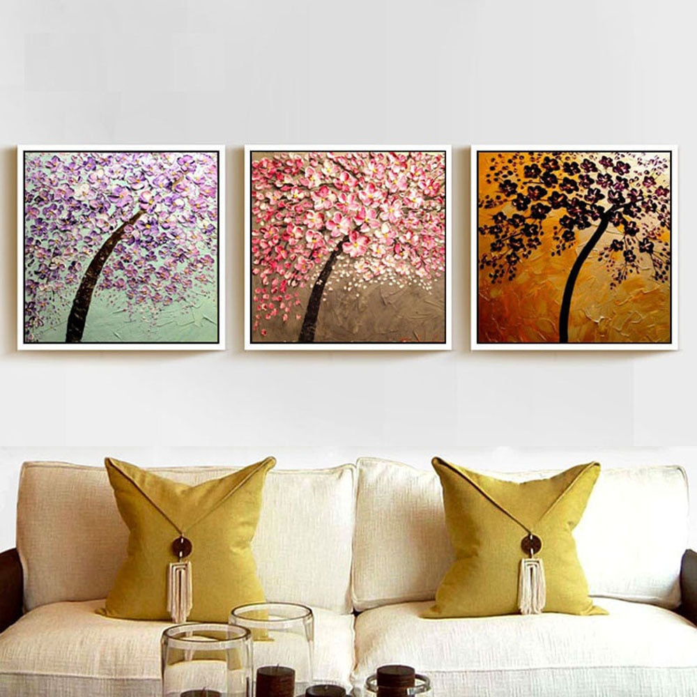 Hand painted oil painting Home Decor High quality flower painting  Can provide customized size   DM182823