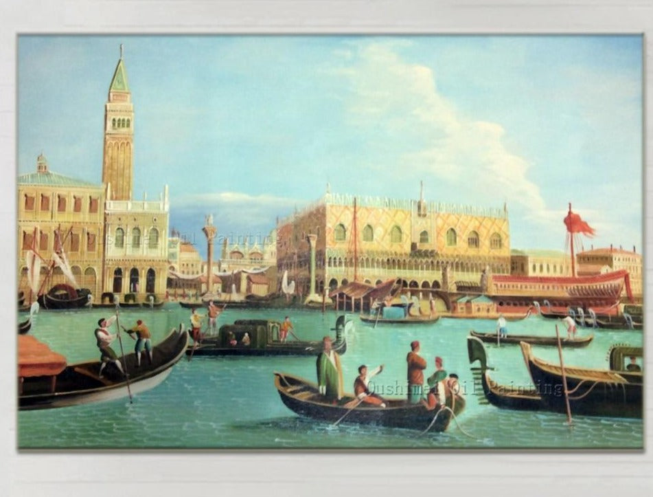 Professional Artist 100% Handmade High Quality Oil Painting on Canvas Beautiful Venice Scenery Art for Hotel Decor Seascape Art