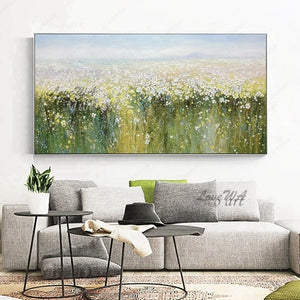 100% Hand Painted Artwork Knife Flower Abstract Oil Painting Wall Art Home Decoration Picture Hand Painting On Canvas Unframed