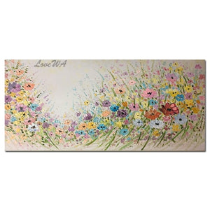 100% Hand Painted Artwork Knife Flower Abstract Oil Painting Wall Art Home Decoration Picture Hand Painting On Canvas Unframed