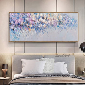 100% Hand Painted Artwork Knife Flower Abstract Oil Painting Wall Art Home Decoration Picture Hand Painting On Canvas Unframed