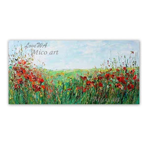 100% Hand Painted Artwork Knife Flower Abstract Oil Painting Wall Art Home Decoration Picture Hand Painting On Canvas Unframed