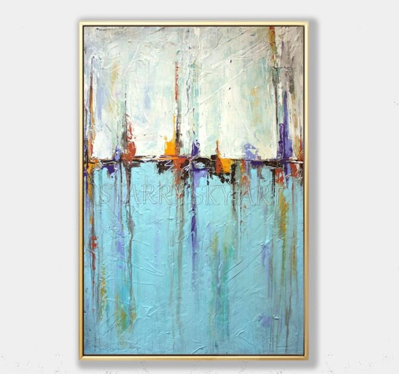Top Artist Pure Hand-painted High Quality Abstract Acrylic Painting on Canvas Textured Knife Painting Canvas Acrylic Painting