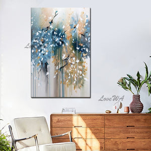 Flower Pictures Handmade Artwork Paintings Abstract Colorful Decoration Oil Painting on Canvas Wall Art Pictures For Living Room