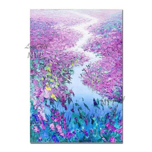 Flowers Picture Handmade Artwork Paintings Abstract Colorful Decoration Oil Painting on Canvas Wall Art Pictures For Living Room