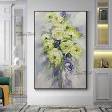 Load image into Gallery viewer, Flowers Picture Handmade Artwork Paintings Abstract Colorful Decoration Oil Painting on Canvas Wall Art Pictures For Living Room