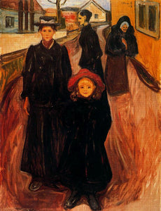 100% handmade Oil Painting Reproduction on Linen Canvas by professional artist,Cheap price,four-ages-in-life By Edvard Munch,