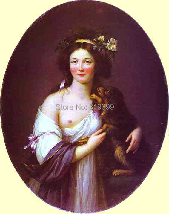 Portrait-of-mme-d-aguesseau by Louise Elisabeth Vigee Le Brun,,oil painting reproduction,canvas art, handmade oil painting