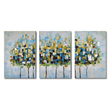 Load image into Gallery viewer, Mintura Art 3 Pcs Hand Painted Abstract Trees Oil Painting on Canvas Modern Wall Art Picture For Living Room Home Decor No Frame