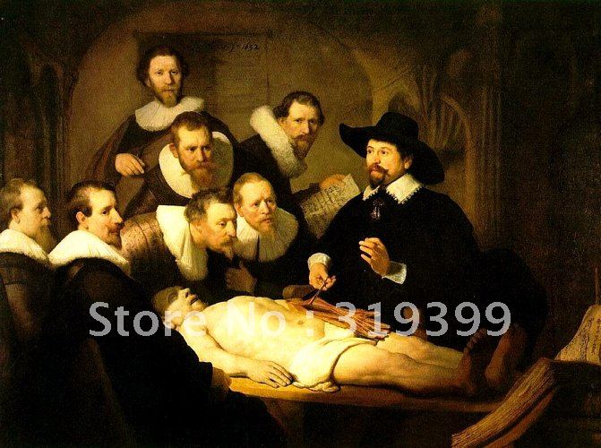 100% handmade Oil Painting Reproduction on linen canvas, La Conferenza Anatomi by Rembrandt Van Rijn