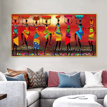 Load image into Gallery viewer, Large Size Art Paintings African Women Dancing Oil Painting Picture For Living Room Canvas 100% Handmade Home Decor No Frame