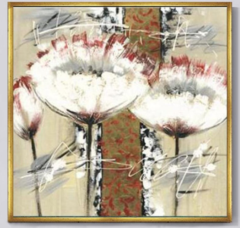 New Arrival Home Wall Flower Canvas Art Handmade Abstract Flower Oil Painting Canvas Wall Art Modern Home Decoration Piec