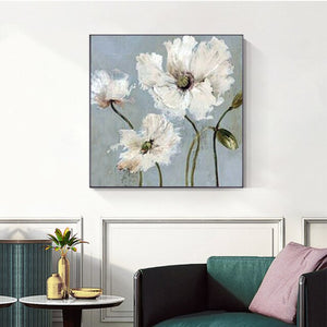 New Arrival Home Wall Flower Canvas Art Handmade Abstract Flower Oil Painting Canvas Wall Art Modern Home Decoration Piec