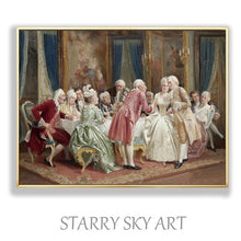 Load image into Gallery viewer, Top Artist Pure Hand-painted High Quality Classical Europe Noble Oil Painting on Canvas 20th Century Dinner Party Oil Painting
