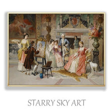 Load image into Gallery viewer, Top Artist Pure Hand-painted High Quality Classical Europe Noble Oil Painting on Canvas 20th Century Dinner Party Oil Painting