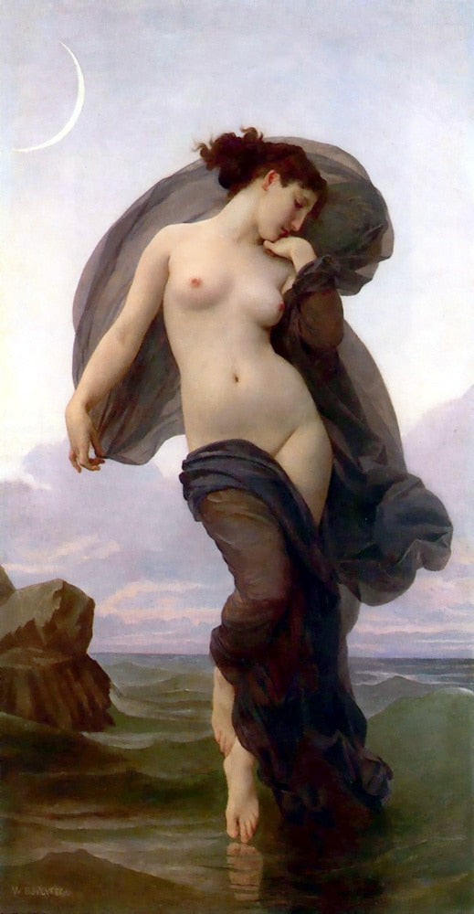 Handmade Oil painting reproduction La Crepuscule aka Evening Mood by William Bouguereau