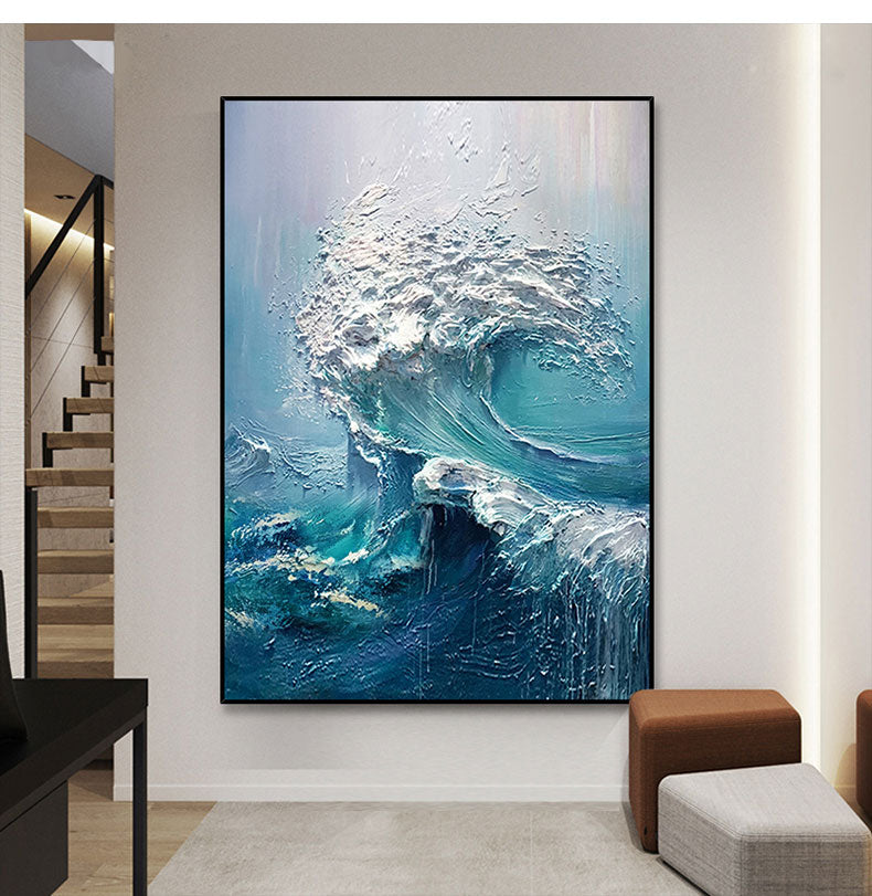 Hand Painted Seascape painting, Acrylic on canvas, Framed optional,