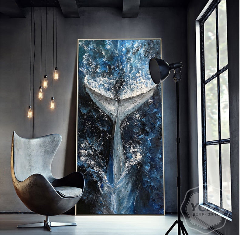 Oil painting hand painted with Acrylic on canvas, Framed optional