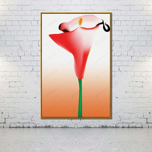Oil Canvas Painting girly red flower For Home Decoration Wall Art