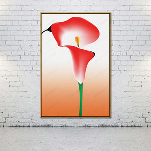 Oil Canvas Painting red girly flower For Home Decoration Wall Art