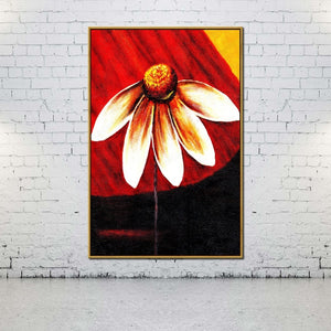 Oil Canvas Painting A beautiful red flower For Home Decoration Wall Art