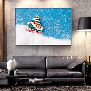 Oil Canvas Painting christmas-gifts-snow-winter For Home Decoration Wall Art