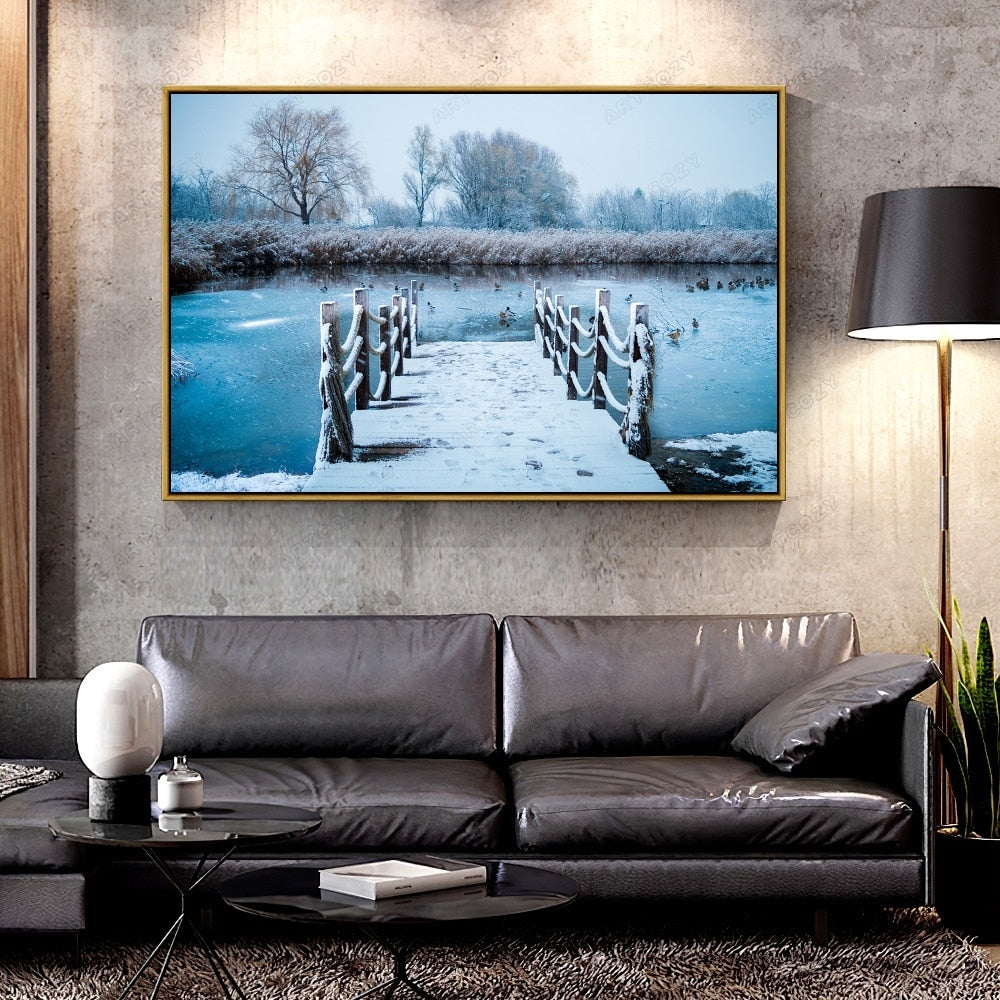 Oil Canvas Painting first_snow For Home Decoration Wall Art