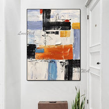 Load image into Gallery viewer, Contemporary New Arrival Colorful Abstract 100%Handpainted Painting With Geometric Design Wall Art Home Decor On Canvas Unframed
