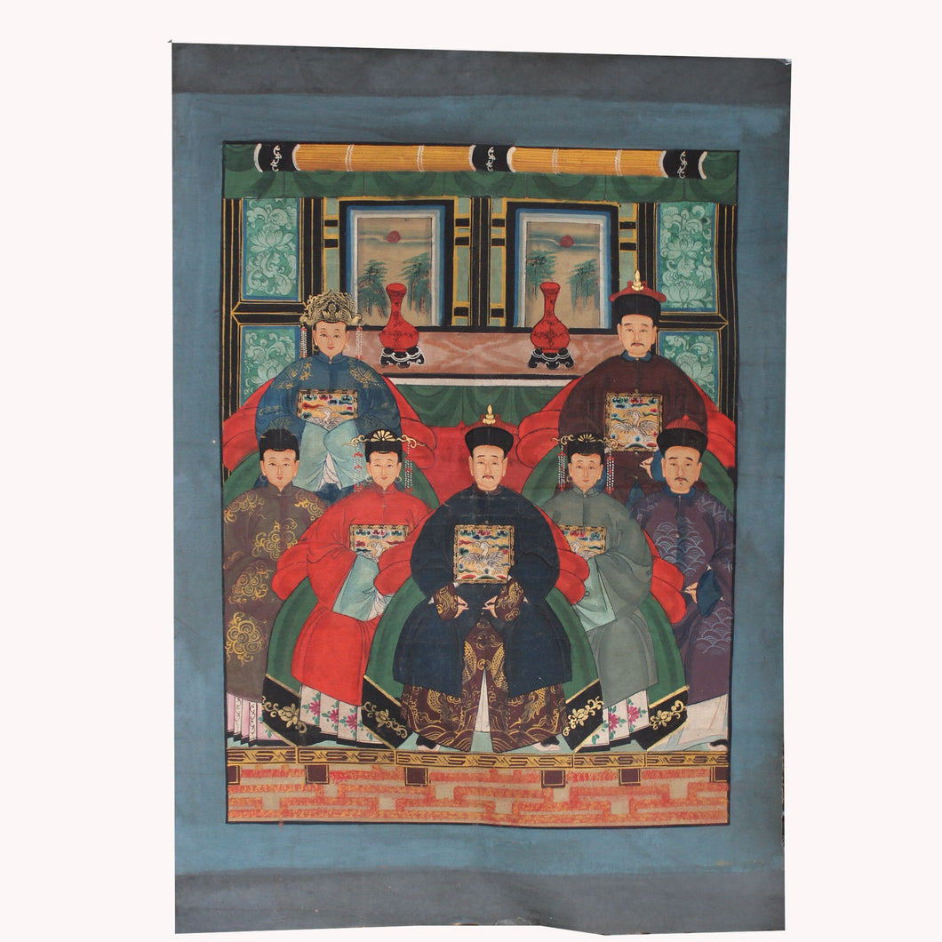 Hand painted ancestor painting on canvas fabric