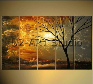 Group oil paintings,abstract tree,canvas wall picture,reproduction,artwork