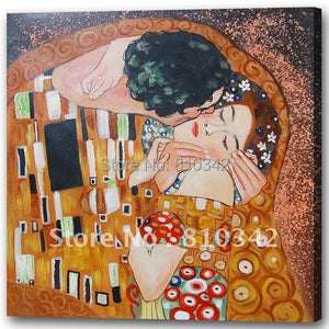 Modern art good quality paintings of Klimt oil painting kiss for house