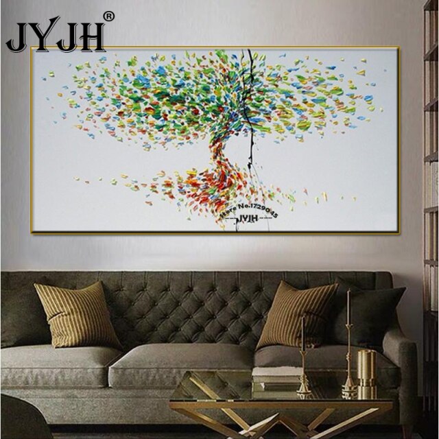 100% pure handmade oil painting on canvas,landscape big large oil painting for living room.abstract oil paiting
